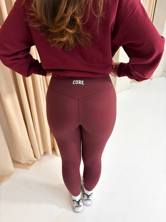 CORE. Sculpt High-Waist Legging - Burgundy