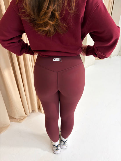 CORE. Sculpt High-Waist Legging - Burgundy