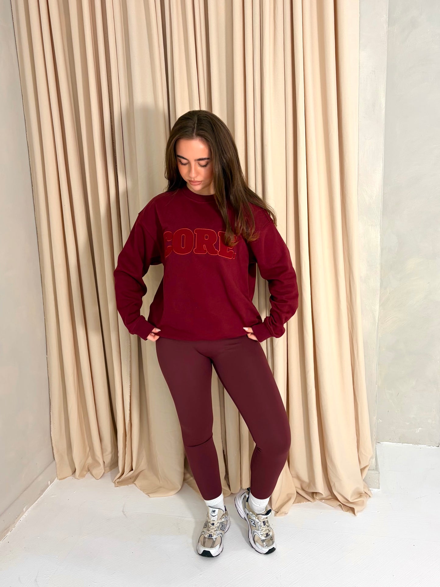 CORE. Oversized Sweatshirt– Burgundy