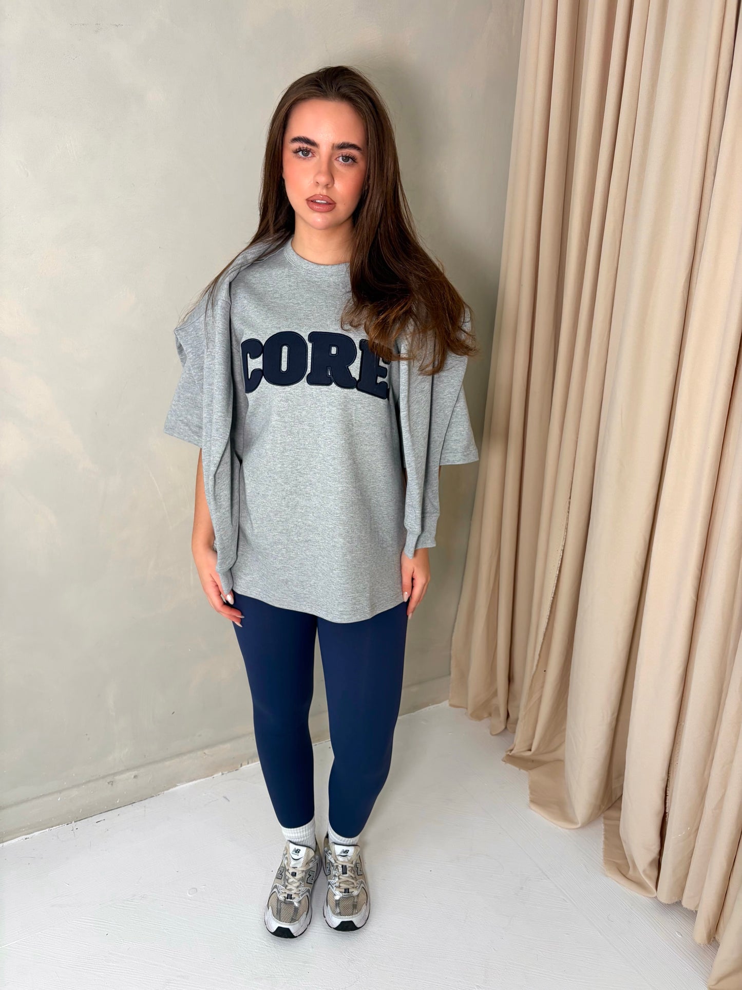 CORE. Short Sleeve Oversized T-shirt -Grey