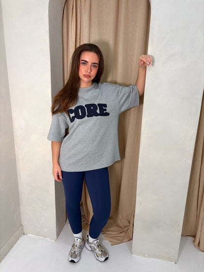 CORE. Short Sleeve Oversized T-shirt -Grey