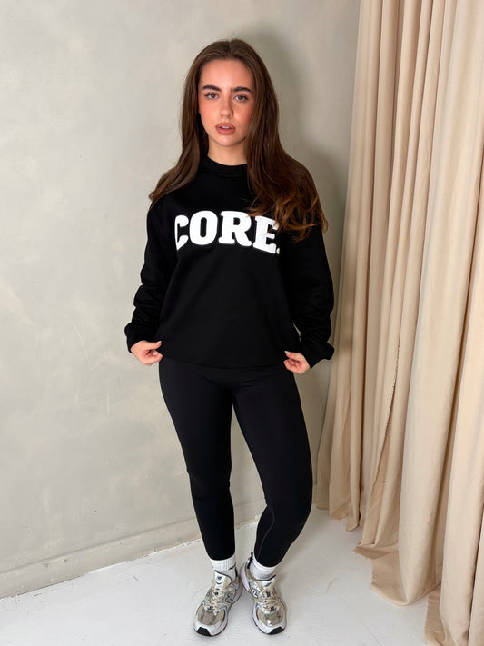 CORE. Oversized Sweatshirt- Black