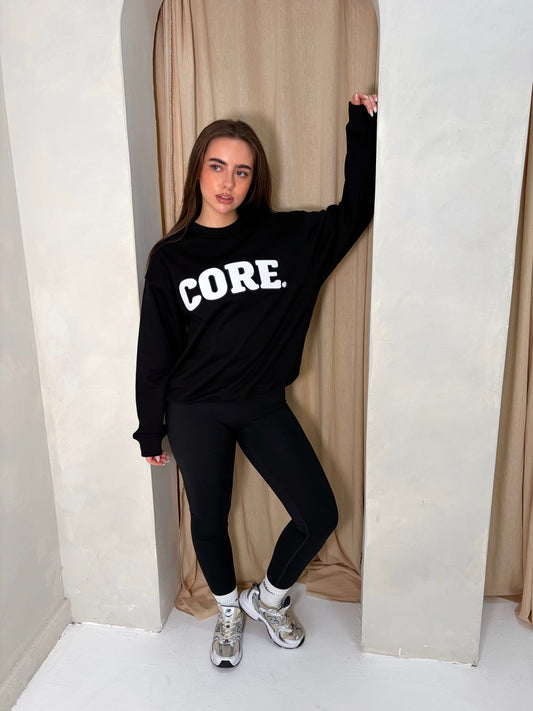 CORE. Oversized Sweatshirt- Black