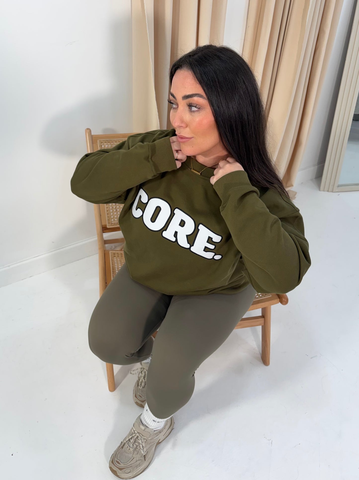CORE Oversized Sweatshirt- Khaki