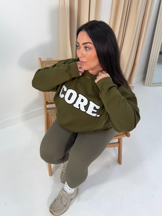 CORE Oversized Sweatshirt- Khaki